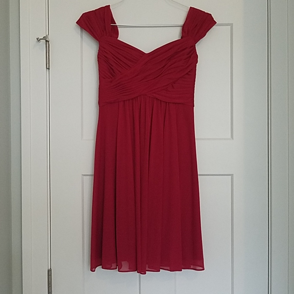 David's Bridal Short Bridesmaid Dress/Purse